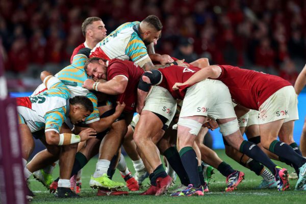 Qatar Airways 2025 British & Irish Lions Tour To Australia, Marvel Stadium, Melbourne, Australia 22/7/2025
First Nations & Pasifika XV vs British & Irish Lions
A view of a maul
Mandatory Credit ©INPHO/James Crombie