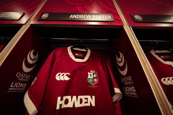 2025 British & Irish Lions Tour To Australia, Optus Stadium, Perth, Australia 28/6/2025
British & Irish Lions vs Western Force
A view of British & Irish Lions Andrew Porter’s locker ahead of the match 
Mandatory Credit ©INPHO/Billy Sitckland