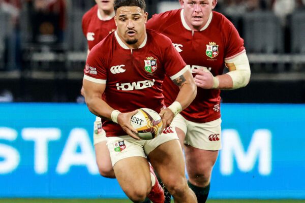 2025 British & Irish Lions Tour To Australia, Optus Stadium, Perth, Australia 28/6/2025 
British & Irish Lions vs Western Force  
Lion's Sione Tuipulotu makes a run
Mandatory Credit ©INPHO/Dan Sheridan
